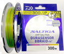 DAIWA DURASENSOR 8 BRAID MULTI COLOUR 300M [Sz:PE2]