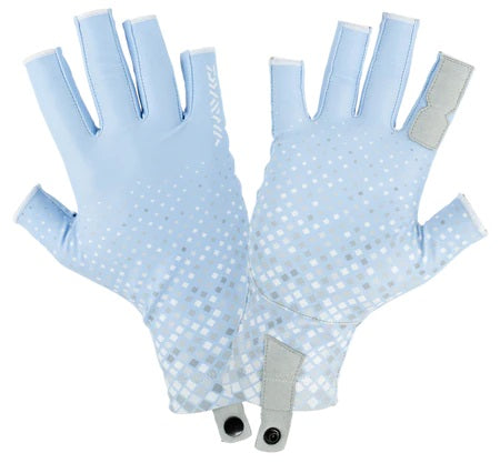 DAIWA UPF PRO 3/4 LENGTH SUN GLOVES [Co:BLUE PRISM Sz:L/XL]