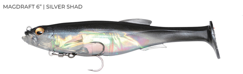 MEGABASS MAG DRAFT 6" RIGGED [Co:SILVER SHAD]