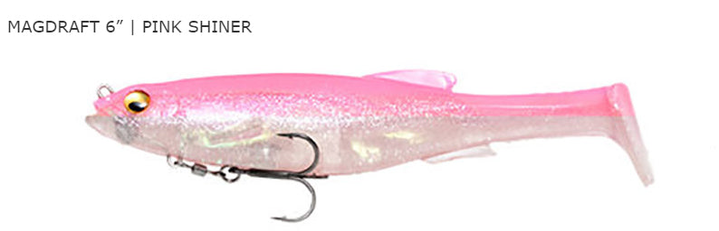 MEGABASS MAG DRAFT 6" RIGGED [Co:PINK SHINER]