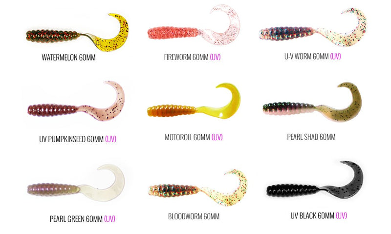 PRO LURE GRUBTAIL 60MM [Co:UV WORM]