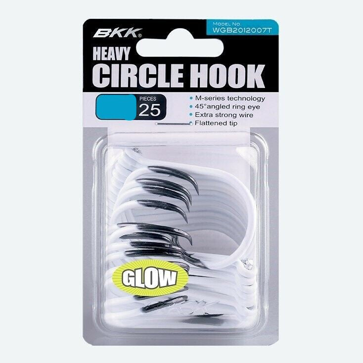 BKK HEAVY DUTY CIRCLE HOOK GLOW 25PK [Sz:5/0]