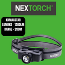 NEXTORCH MAX STAR RECHAREABLE HEADLAMP 1200 LUMENS