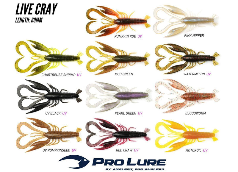 PRO LURE LIVE CRAY 80MM [Co:BLOODWORM]