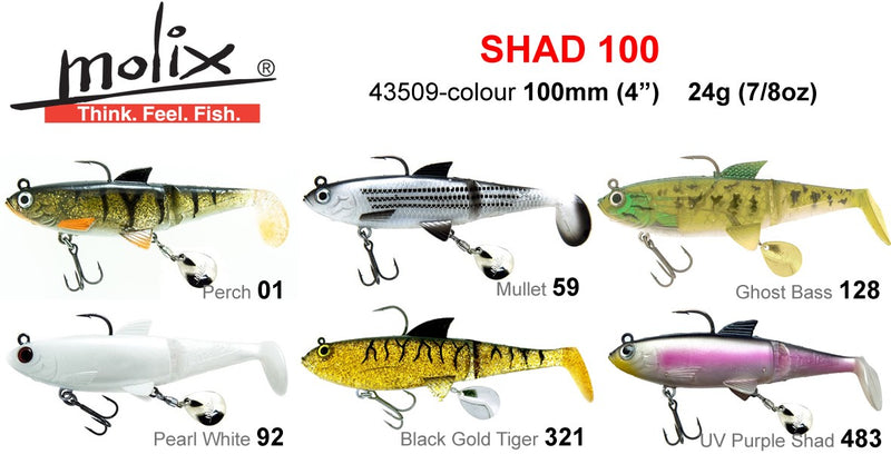 MOLIX SHAD 100 [Co:UV PURPLE SHAD]