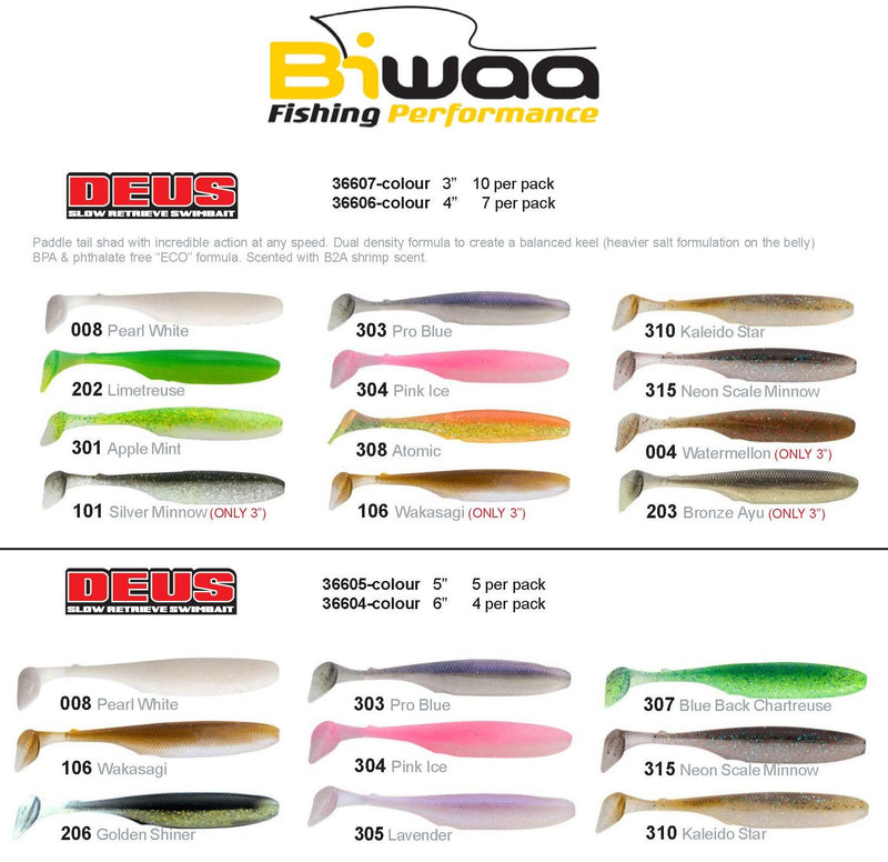 BIWAA DEUS PADDLE TAIL [Co:PINK ICE Sz:4"]