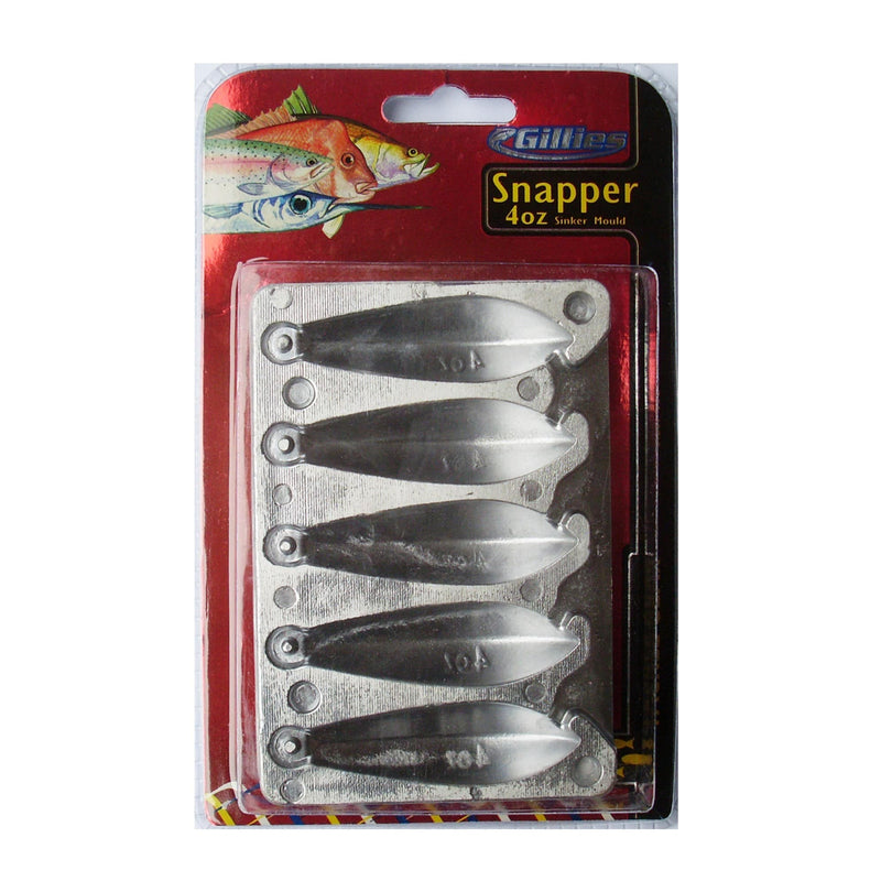 GILLIES SINKER MOULD [T:SNAPPER 4OZ]