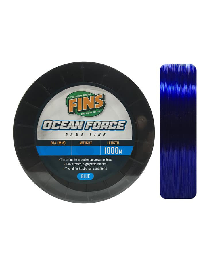 FINS OCEAN FORCE GAME LINE 1000M BLUE [Sz:10KG]