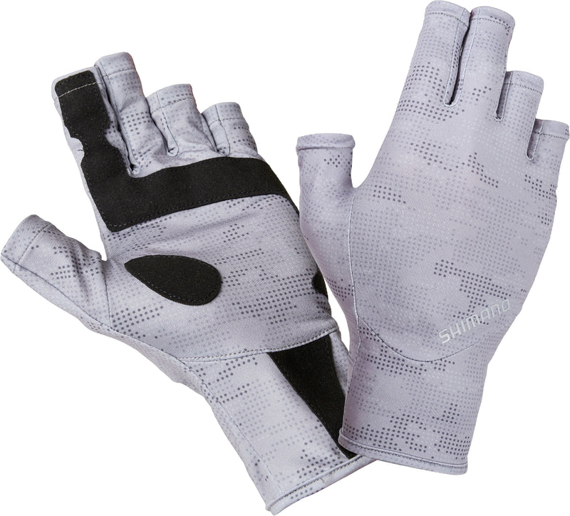 SHIMANO SUNGLOVES GREY DOT CAMO [Sz:M]