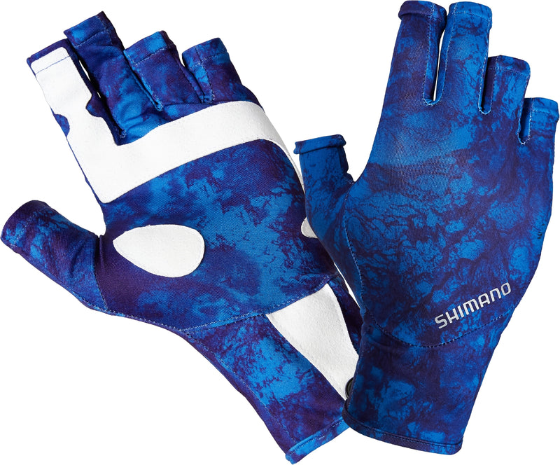 SHIMANO SUNGLOVES WATER CAMO [Sz:M]