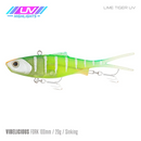 SAMAKI VIBELICIOUS FORK 100MM [Co:LIME TIGER UV]