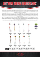 VEXED BOTTOM WORM LONG SHANK [Co:ALBINO GLOW Sz:30G]