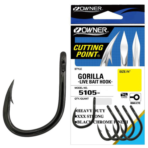 Owner Cutting Point Gorilla Live Bait Hook Size 3/0