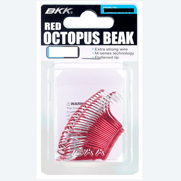 Red Octopus Fishing Hooks Pre Pack Of 6