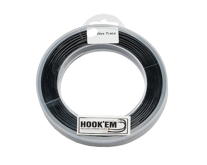 HOOKEM WIRE TRACE 7 X 7 STAINLESS BLACK COATED WIRE - 10MTRS.